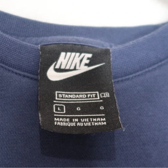 Nike Swoosh Big Girls Kids Blue Crewneck Sz L Casual School Lounge Comfort EUC - Picture 2 of 9